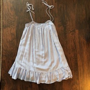 Blue and white stripped tunic